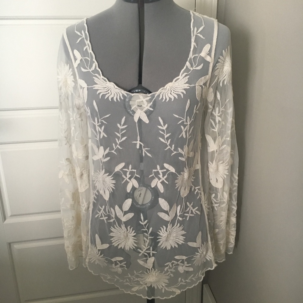Anthropologie lace blouse by Everleigh